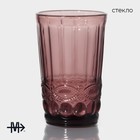 Набор стаканов стеклянных Magistro «Ла-Манш», 350 мл, 8×12,5 см, 6 шт, цвет розовый - фото 4558006
