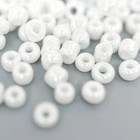 Бисер круглый размер 12/0 «Белый», 20 г - Фото 1