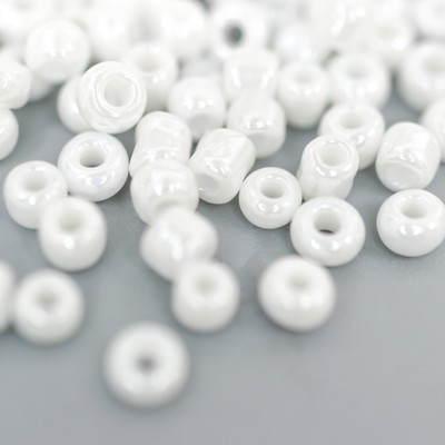Бисер круглый размер 12/0 «Белый», 20 г