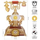 Часы-светильник "Ретро телефон", красный, с будильником, 28.5 х 18 х 18 см - Фото 1