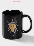 Кружка - хамелеон Доляна «Лампочка», 350 мл, керамика, чёрная - Фото 2