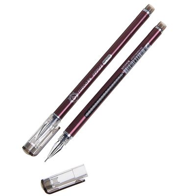 Ручка гелевая, 0.5 мм, чёрный, корпус бордовый, бесстержневая, игольчатый пишущий узел, "Кристалл"