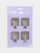 Крючки самоклеящиеся SAVANNA «Квадрат», 4 шт., металл, 3.8×3.5×2 см, хромированные - Фото 7