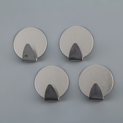 Крючки самоклеющиеся Доляна «Круг», 4 шт, металл