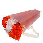 Упаковка для букетов и композиций 33 х 13 х 13 см, цвет розовый - Фото 1