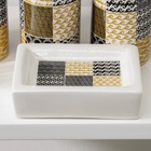 Набор аксессуаров для ванной комнаты «Мозайка», 4 предмета, цвет МИКС - фото 8283319