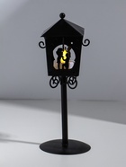 Металлический подсвечник на 1 свечу «Предложение», чёрный, 24×9×9 см - Фото 1