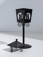 Металлический подсвечник на 1 свечу «Предложение», чёрный, 24×9×9 см - Фото 4