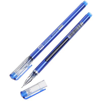 Ручка гелевая, 0.38 мм, стержень синий, корпус синий, бесстержневая, игольчатый пишущий узел