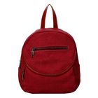 Рюкзак молодёжный на молнии, 1 отдел, 4 наружных кармана, бордовый - Фото 1