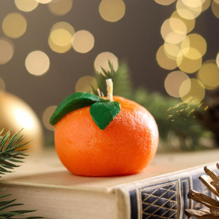 Свеча декоративная «Мандаринка», 5×5×4.5 см - Фото 1