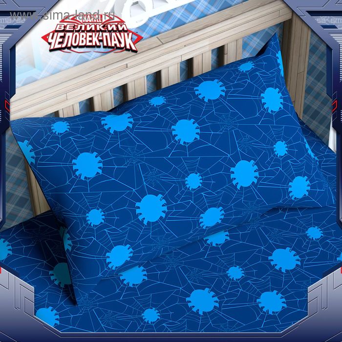 Наволочка "Человек паук" 50*70 см 100% хлопок, поплин 125 г/м2 - Фото 1