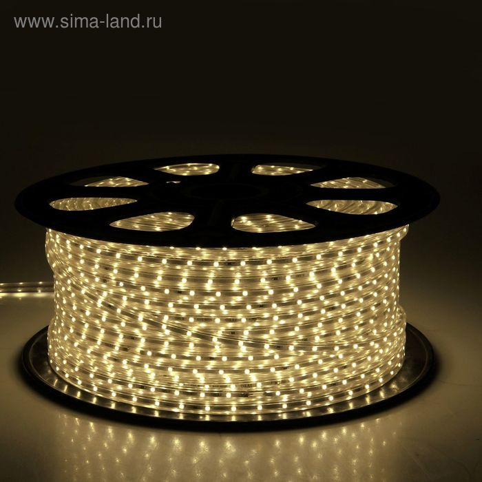 Светодиодная лента 220V,SMD5050,IP68,60 LED/м.10,8W/м. 50 метров. ТЕПЛЫЙ БЕЛЫЙ (WW) УЦЕНКА - Фото 1