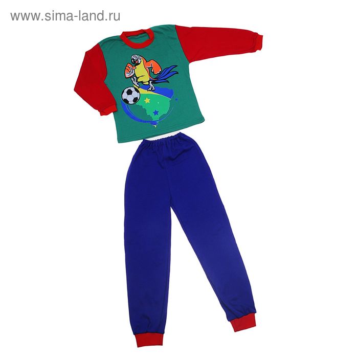 Пижама для мальчика, рост 116 см, цвет зелёный (арт. Пж-524/А-04_Д) - Фото 1