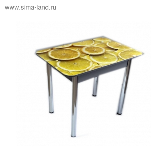 Стол обеденный Прямоугольный 900х600х750 ф/п Лимон /Серый - Фото 1