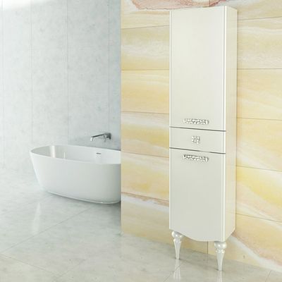 Пенал Comforty Монако 40 для ванной комнаты, цвет белый