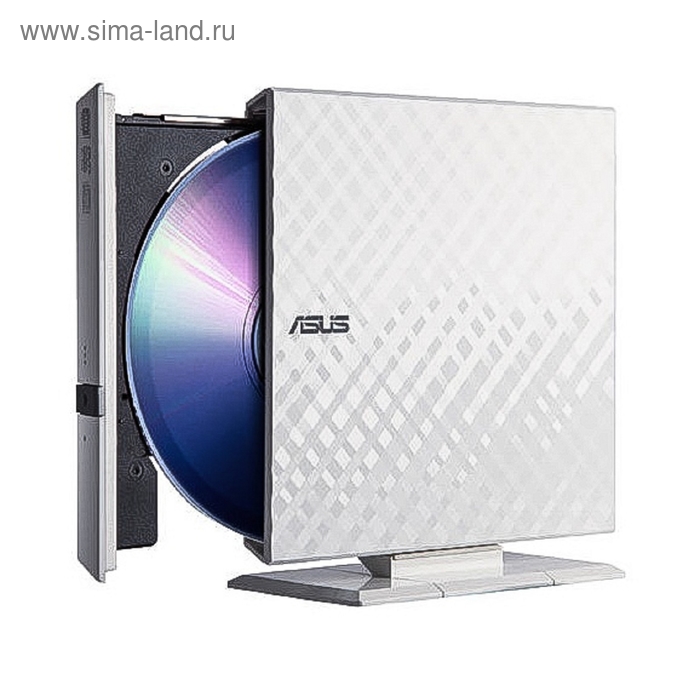 Внешний DVD-RW привод Asus SDRW-08D2S-U, USB, белый, RTL - Фото 1