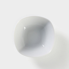 Салатник фарфоровый, 300 мл, d=13,1 см, квадратный, цвет белый - Фото 2
