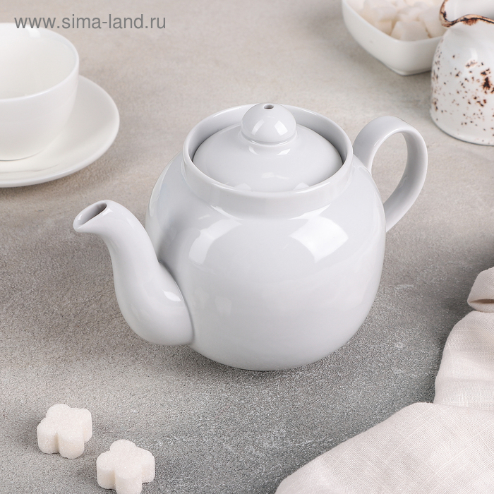 Чайник «Янтарь», 700 мл, цвет белый - Фото 1