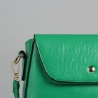 Сумка женская на молнии, отдел с перегородкой, наружный карман, регулируемый ремень, цвет зелёный - Фото 4