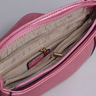 Сумка женская на молнии, отдел с перегородкой, наружный карман, регулируемый ремень, цвет розовый - Фото 5