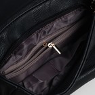 Сумка женская на молнии, 1 отдел, наружный карман, регулируемый ремень, цвет чёрный - Фото 5