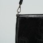 Сумка женская на молнии, отдел с перегородкой, наружный карман, регулируемый ремень, цвет чёрный - Фото 4