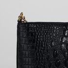Сумка женская на молнии, 1 отдел с перегородкой, наружный карман, регулируемый ремень, цвет чёрный - Фото 4