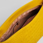 Сумка женская на молнии, 1 отдел с перегородкой, 1 наружный карман, регулируемый ремень, жёлтая - Фото 5