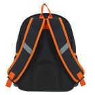 Рюкзак на молнии, 1 отдел, 2 наружных кармана, чёрный/оранжевый - Фото 3