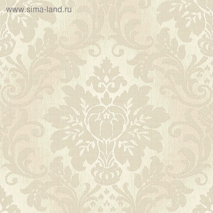 Обои флизелиновые IDECO 107909 Textile Damask, бежевые, 1,06х10 м - Фото 1