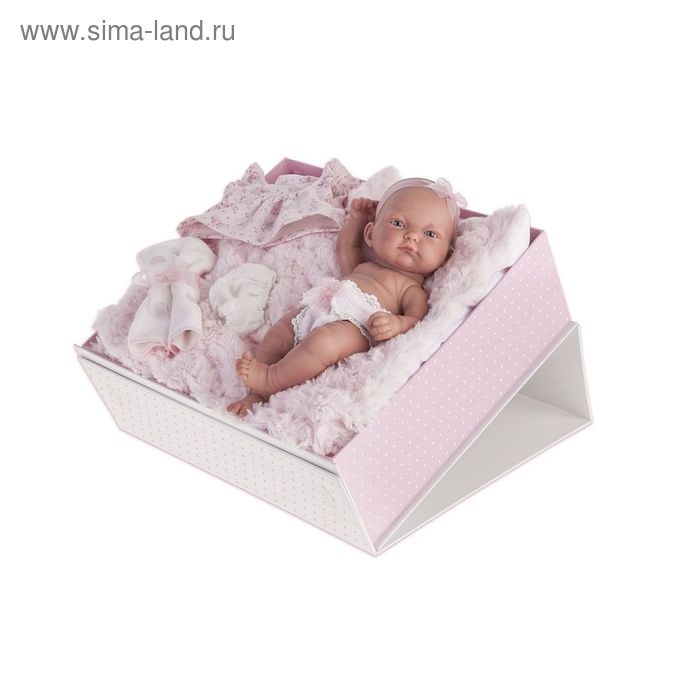 Кукла-младенец "Карла" в розовом чемодане - Фото 1