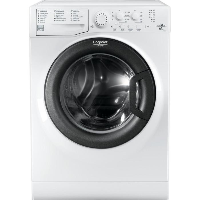 Стиральная машина Hotpoint-Ariston VMSL 501 B, класс А+, 1000 об/мин, 5.4 кг, белая - Фото 1