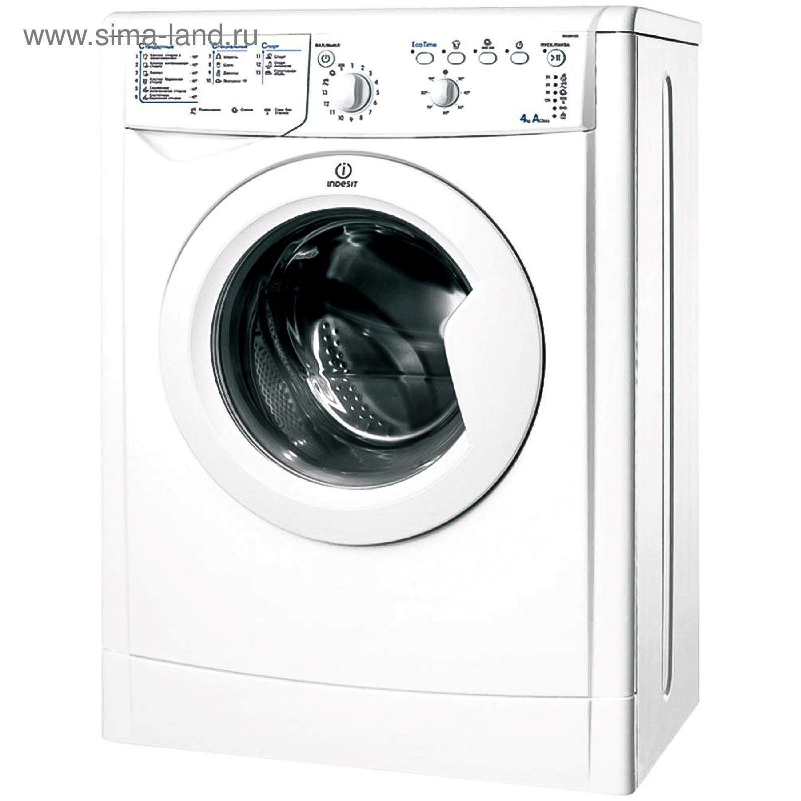 Стиральная машина Indesit IWUB 4105 (CIS), класс A, 1000 об/мин, 4 кг,  белая (1509614) - Купить по цене от 18 991.00 руб. | Интернет магазин  SIMA-LAND.RU