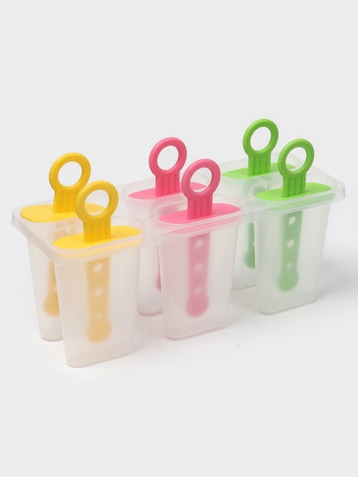 Форма для мороженого Доляна «Симпл», 6 ячеек, 50 мл, пластик, МИКС