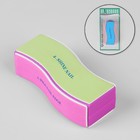 Баф для полировки ногтей «Волна», четырёхсторонний, 9 × 3 × 3 см, цвет МИКС - Фото 1