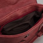 Сумка женская "Сара", 1 отдел, 1 наружный карман, регулируемый ремень, красная - Фото 5