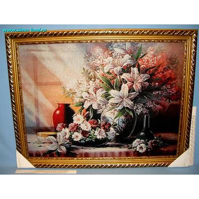 Картина 9229 гобелен 65*85 h-003 букет (бокс 16 шт)