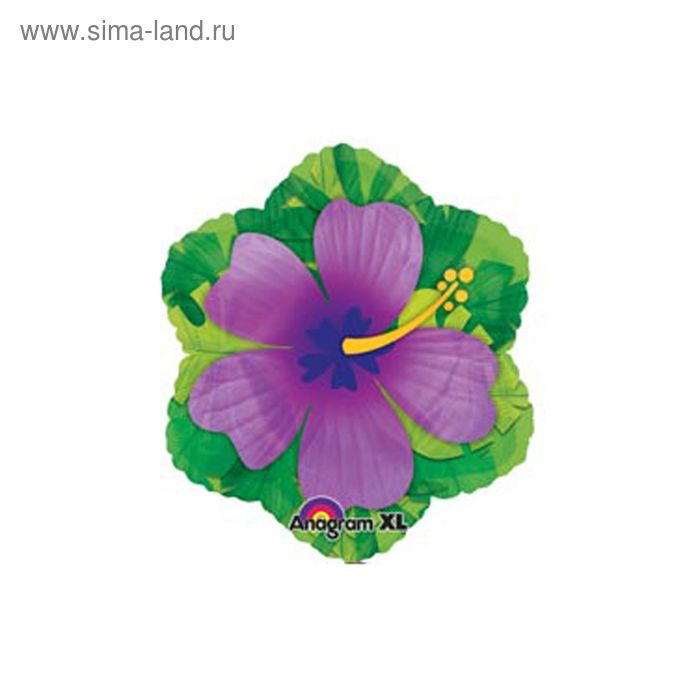 Шар фольгированный "Гибискус", 18", цвет фиолетовый - Фото 1