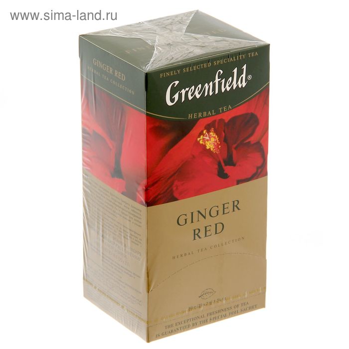 Чай Гринфилд Ginger Red green tea 25п*2 гр. - Фото 1