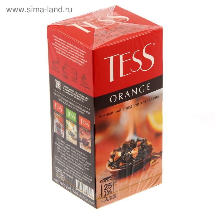 Чай Tess Orange, black tea, 25п*1,5 гр. - Фото 1