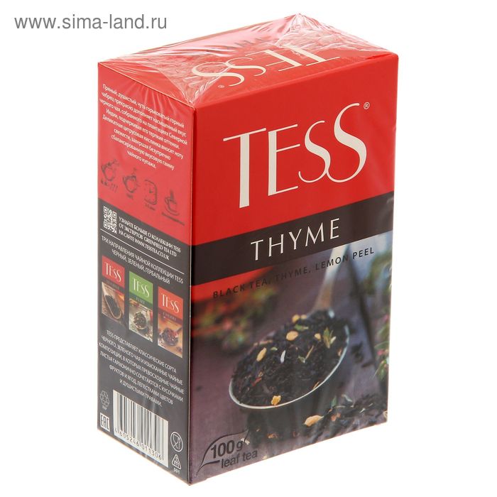 Чай Tess Thyme, black tea, 100 гр. - Фото 1