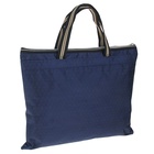 Портфель 1 отделение, формат А4, текстильный, на молнии, с ручками, с карманом, синий - фото 809434159