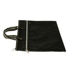 Портфель 1 отделение А4, текстильный, на молнии, с ручками, с карманом, чёрный - фото 8283533