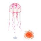 Аквадекор Медуза на присоске, 11 х 11 х 5,5 см, силикон, микс цветов - Фото 1
