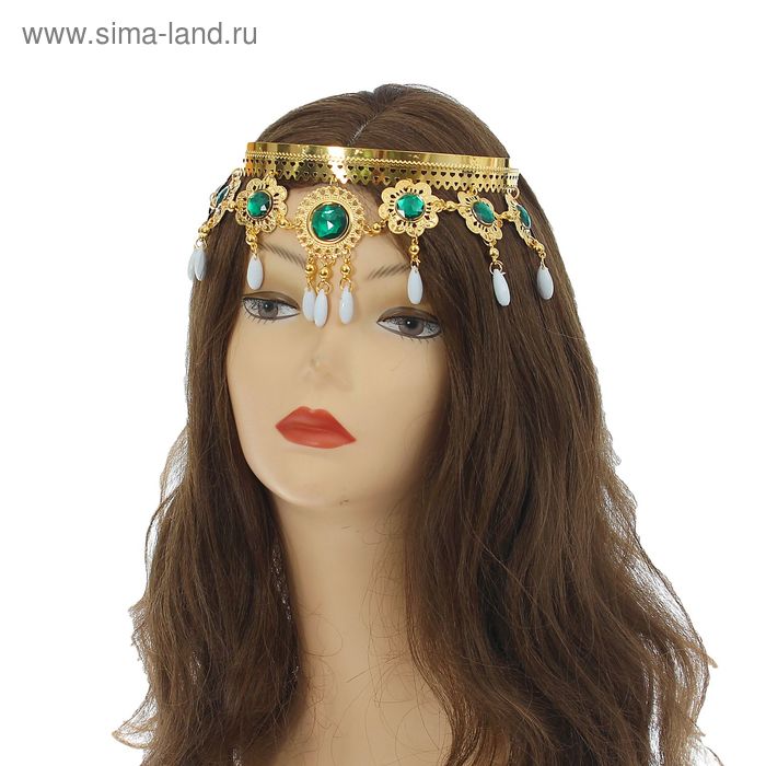 Ободок для восточных танцев "Загадка" с камнями, цвета МИКС - Фото 1