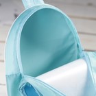 Рюкзак детский новогодний, отдел на молнии, цвет голубой - Фото 3