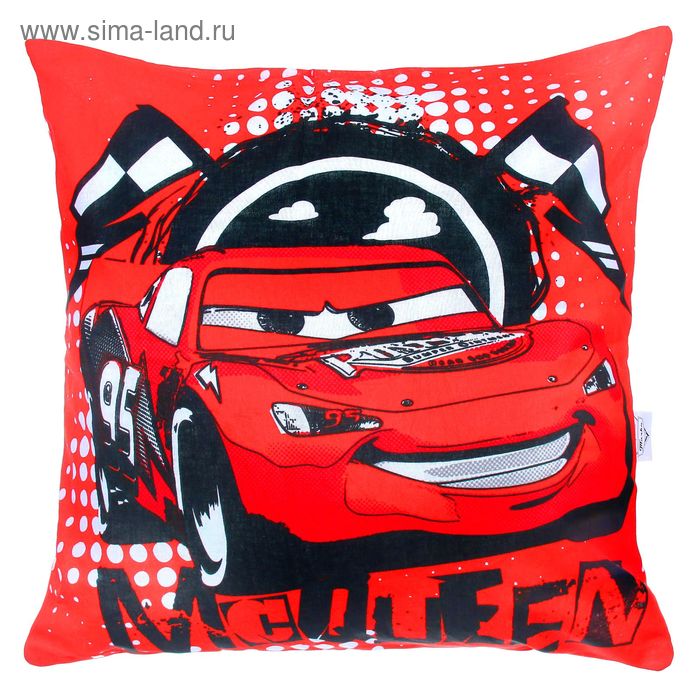 Наволочка панно "Время побеждать" Тачки 40*40 см 100% хлопок, поплин 1153127 - Фото 1