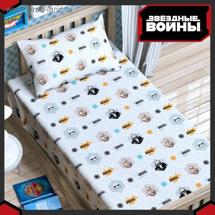 Простыня 1,5 сп "Сила пробуждается" ЗВ150*214 см 100% хлопок, поплин 125 г/м2 - Фото 1