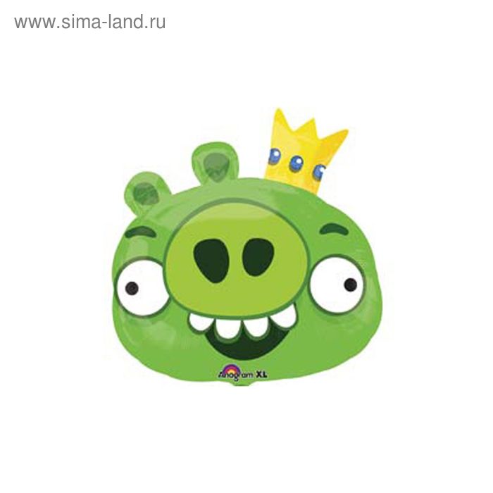 Шар фольгированный 25" Angry Birds "Король свиней" - Фото 1